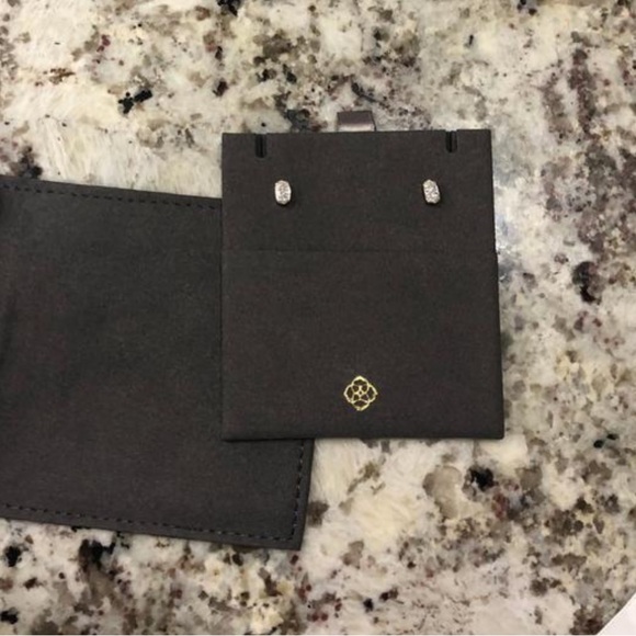 Kendra Scott Marisa Stud Earrings in White Diamond and 14k Yellow Gold - Picture 5 of 6